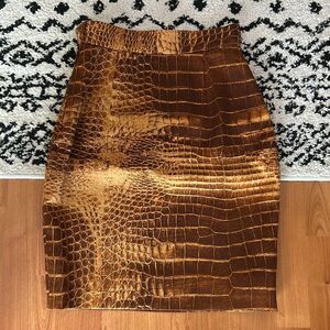 Vintage Moschino Couture Animal Print Wool Pencil Skirt, Size 6